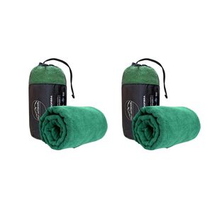 Pack 2 Toallas Microfibra Terry Verde