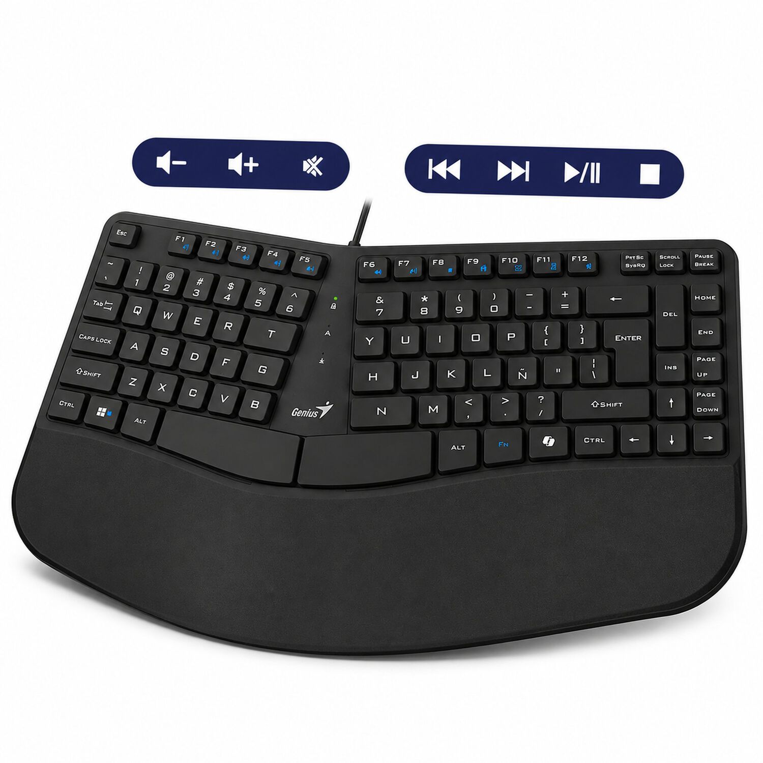 Teclado Ergon&oacute;mico Con Apoya Mu&ntilde;ecas Enterprise Copilot Ai image number 5.0