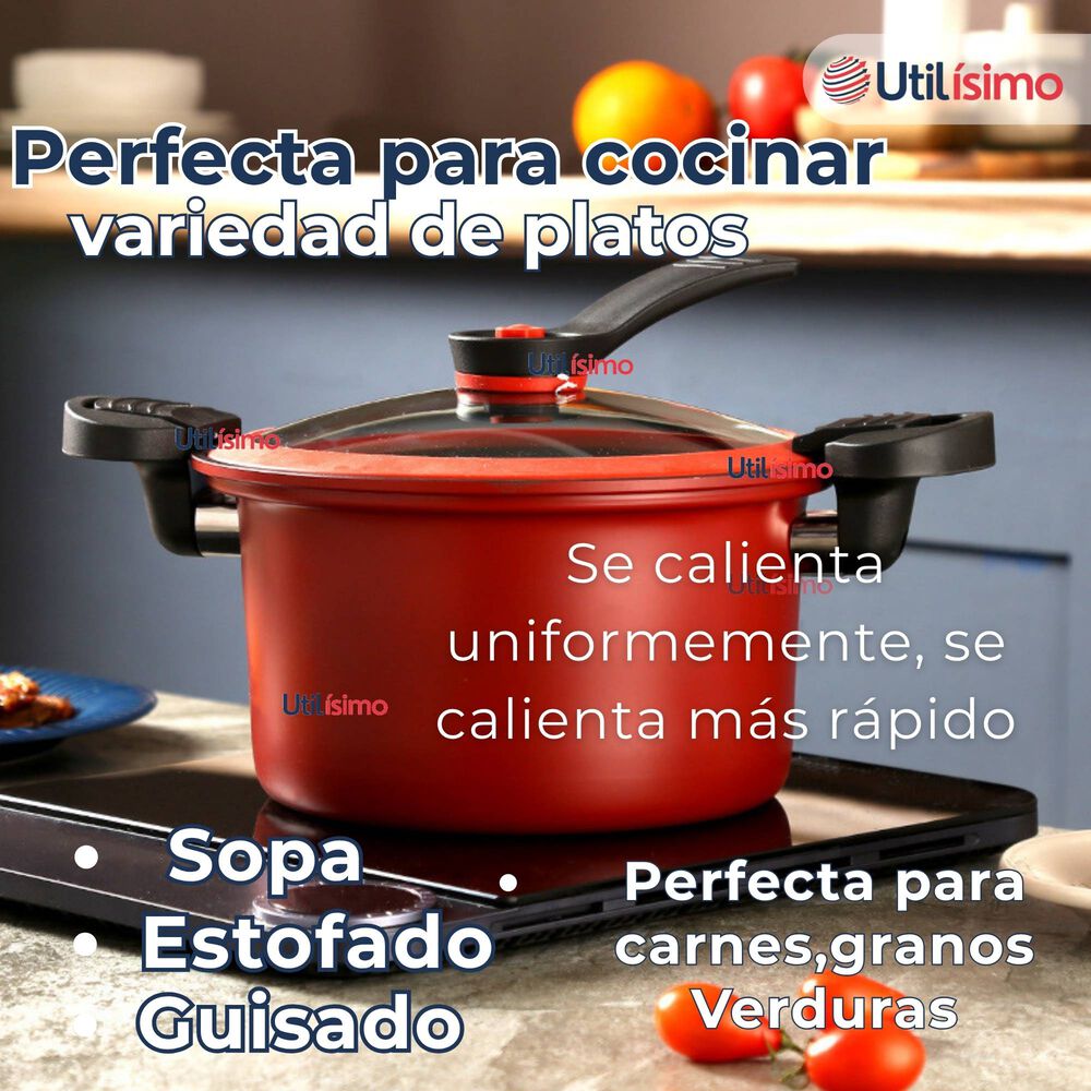 Olla De Micropresión 3.5 Litros Antiadherente Acero Inoxidable Multifuncional image number 7.0