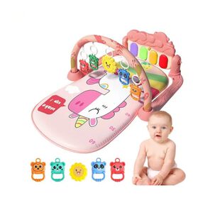 Gimnasio Con Tapete Piano Juguete Para Bebés Rosado