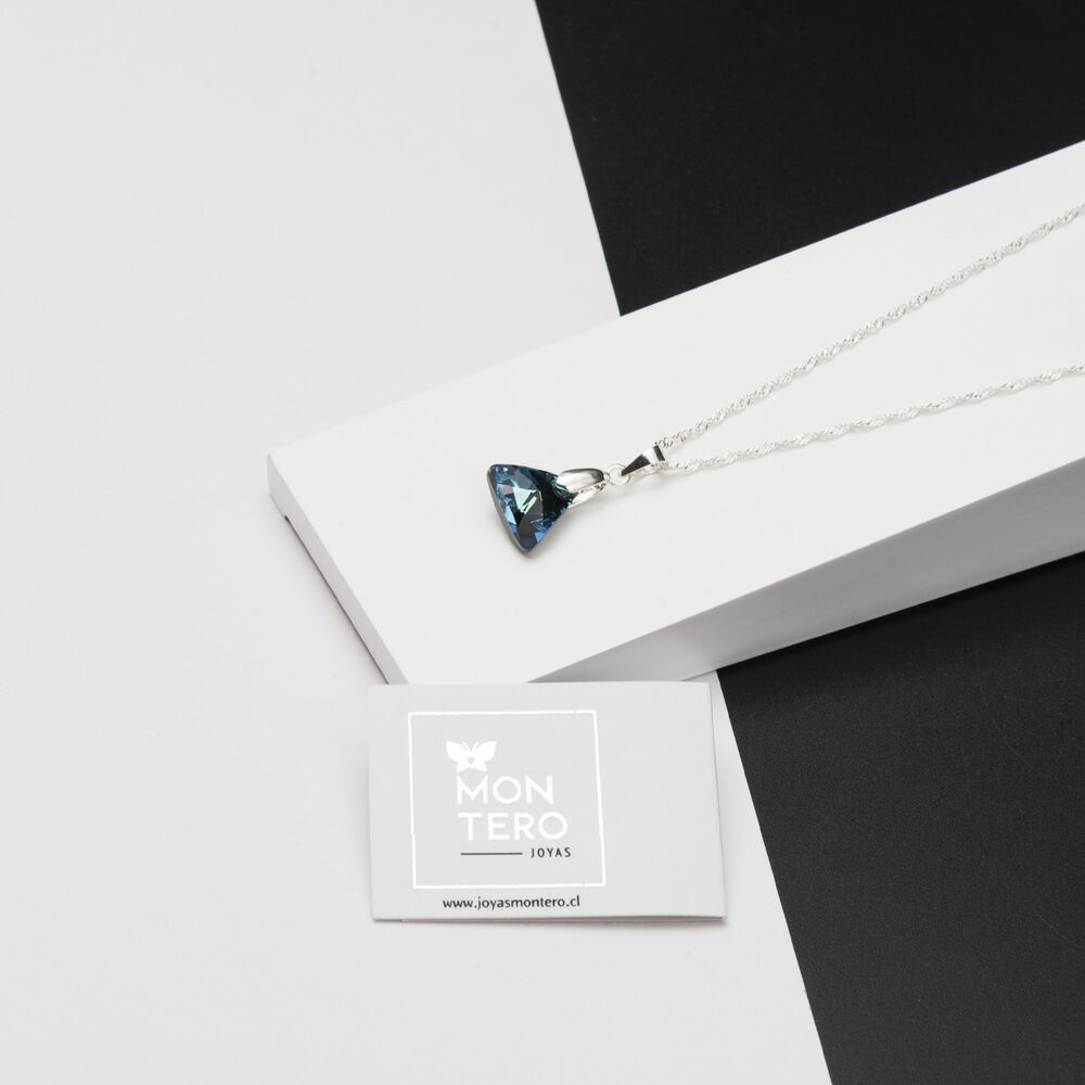 Collar Trinidad Cristales Genuinos Bermuda Blue image number 1.0