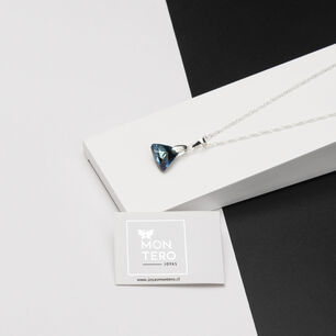 Collar Trinidad Cristales Genuinos Bermuda Blue