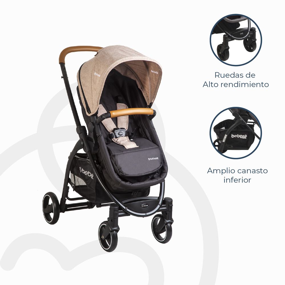 Coche Cuna Travel System F&eacute;nix Beige image number 5.0