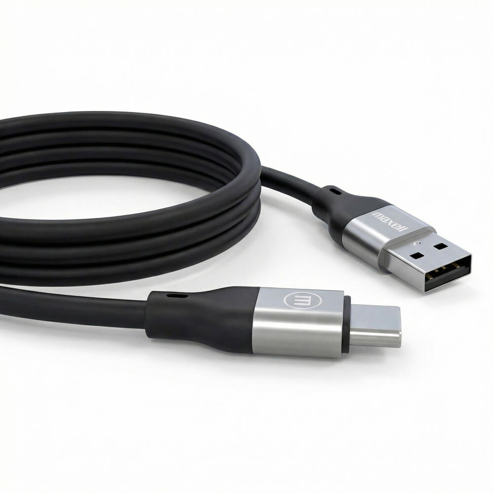 Cable Magn&eacute;tico 60w Usb A Usb C Maxell 1.2 Metros Carga R&aacute;pida Negro image number 1.0