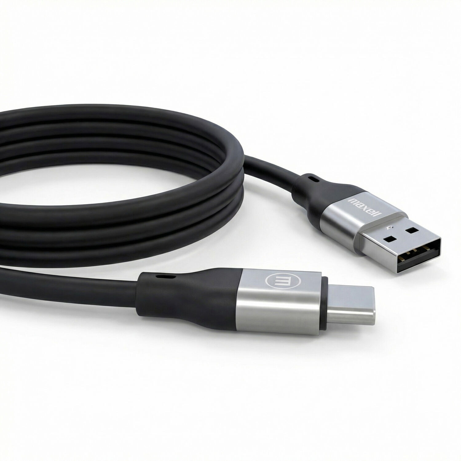 Cable Magn&eacute;tico 60w Usb A Usb C Maxell 1.2 Metros Carga R&aacute;pida Negro image number 1.0