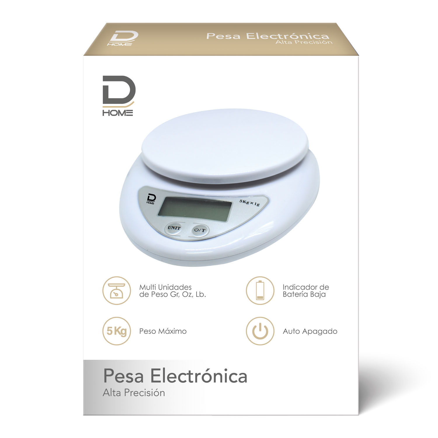 Pesa Hasta 5 Kilos Blanco Datacom Pronobel image number 1.0