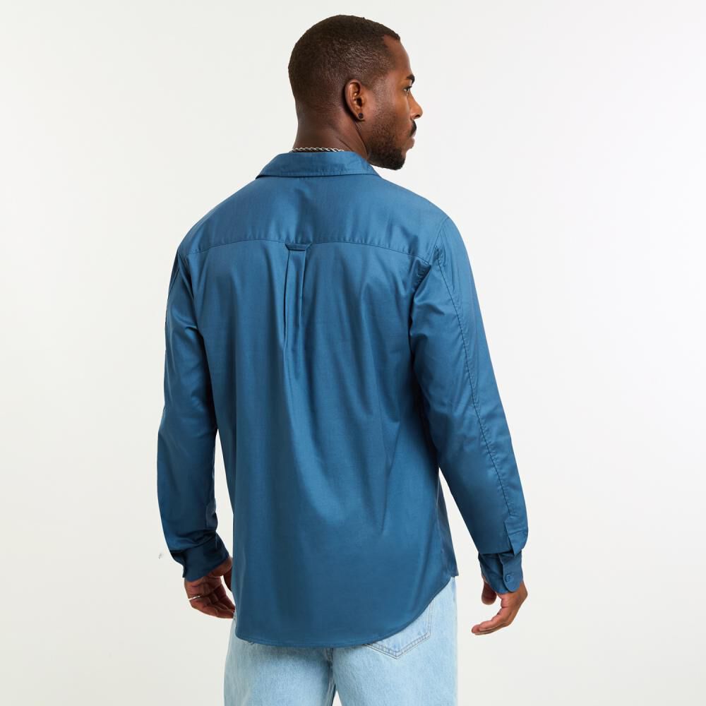 Camisa Lisa Manga Larga Hombre Rolly Go image number 3.0