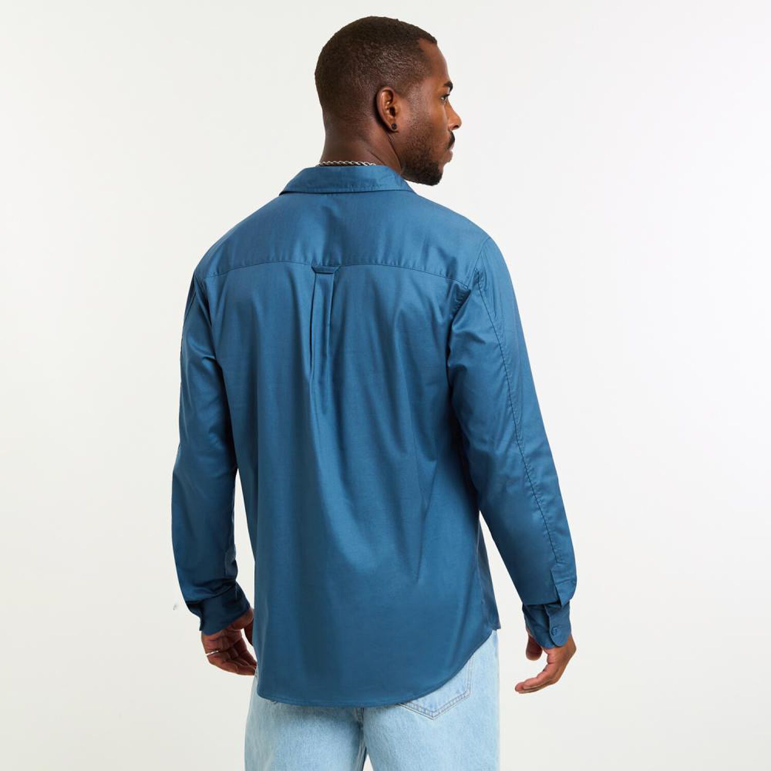 Camisa Lisa Manga Larga Hombre Rolly Go image number 3.0
