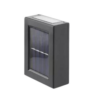 Pack 2 Lampara Aplique Foco Led Bidireccional Con Panel Solar