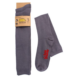 Calcetin Escolar Ni&ntilde;a Bubblegummers Escolar 2 Gris