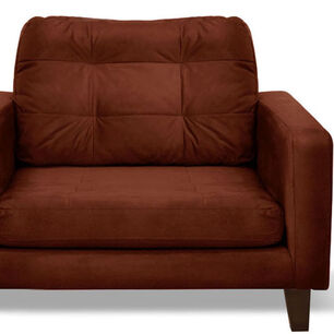 Sofa Napoles 1 Cuerpo Tela Velvet Chocolate