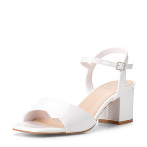 Sandalia Casual Taco Blanca Mujer Weide Gh79