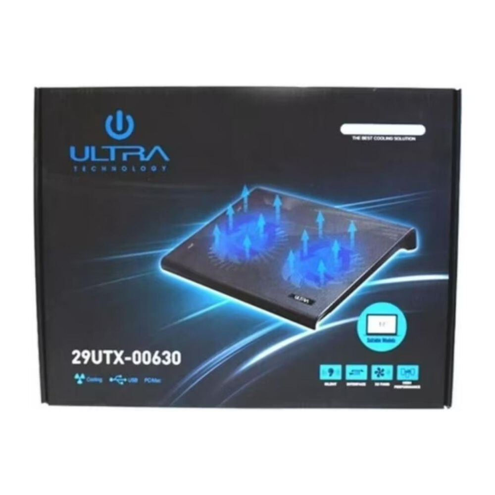 Ventilador Base Para Notebook 17" 2 Ventiladores Cooler Iluminado Usb image number 2.0