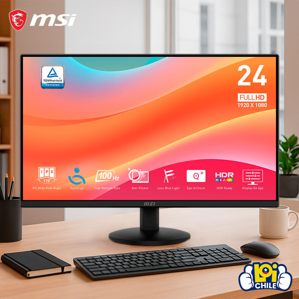 Monitor Msi Pro Mp242l Ips Full Hd 23.8" 100hz 1ms image number 6.0
