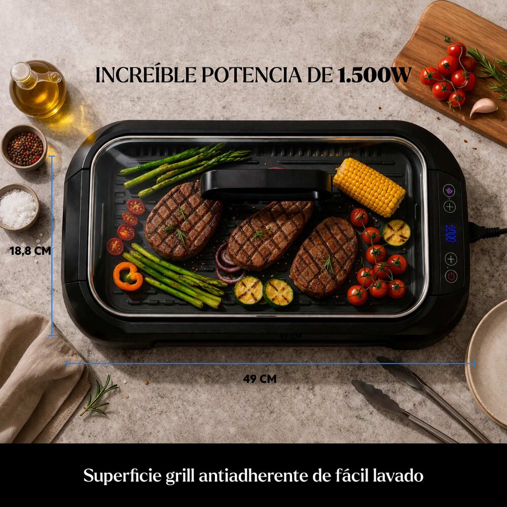 Parrilla Electrica Smokeless Grill Master Easyways image number 3.0