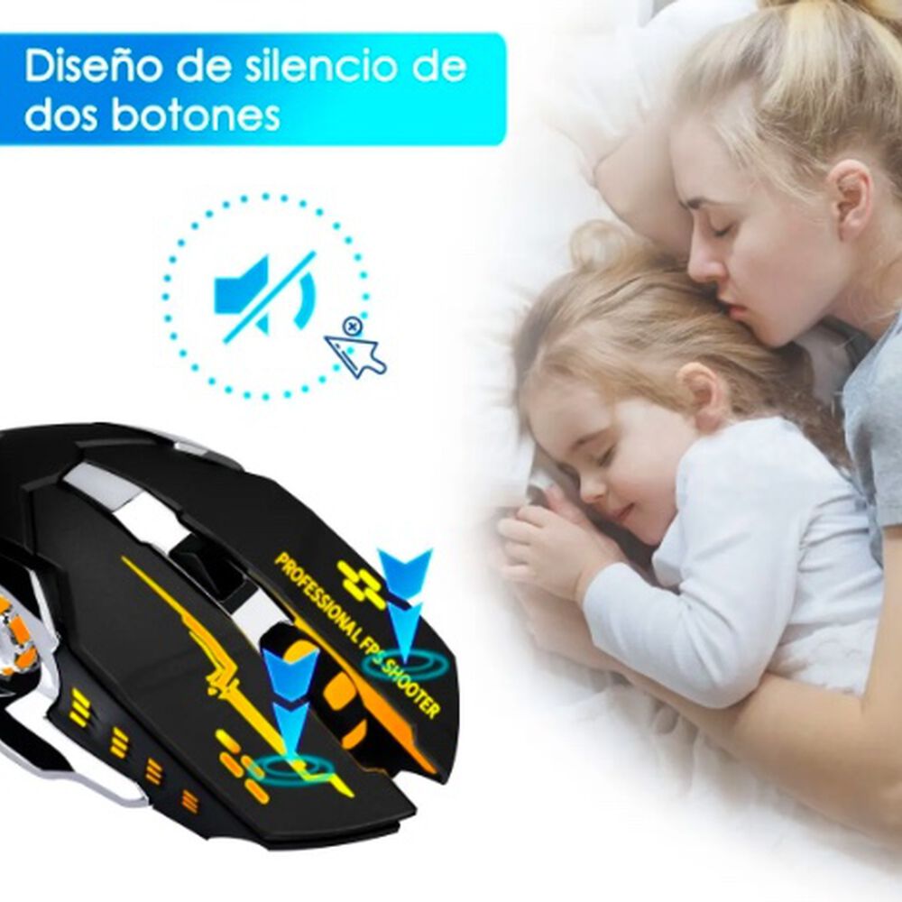 Mouse Gamer Inal&aacute;mbrico Silencioso image number 5.0
