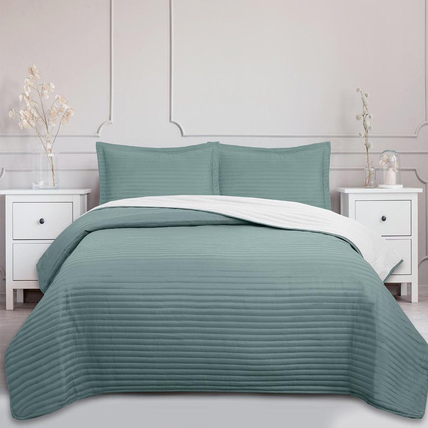 Quilt Andes Bicolor Verde image number 0.0