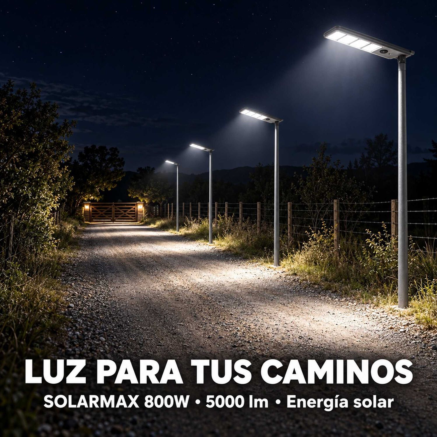 Luminaria Solar Peatonal 800w Con Panel De Alta Eficiencia image number 5.0