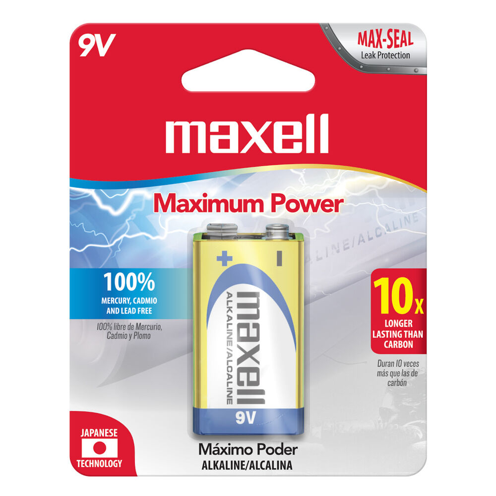 Bater&iacute;a 9v Maxell Alcalina image number 0.0