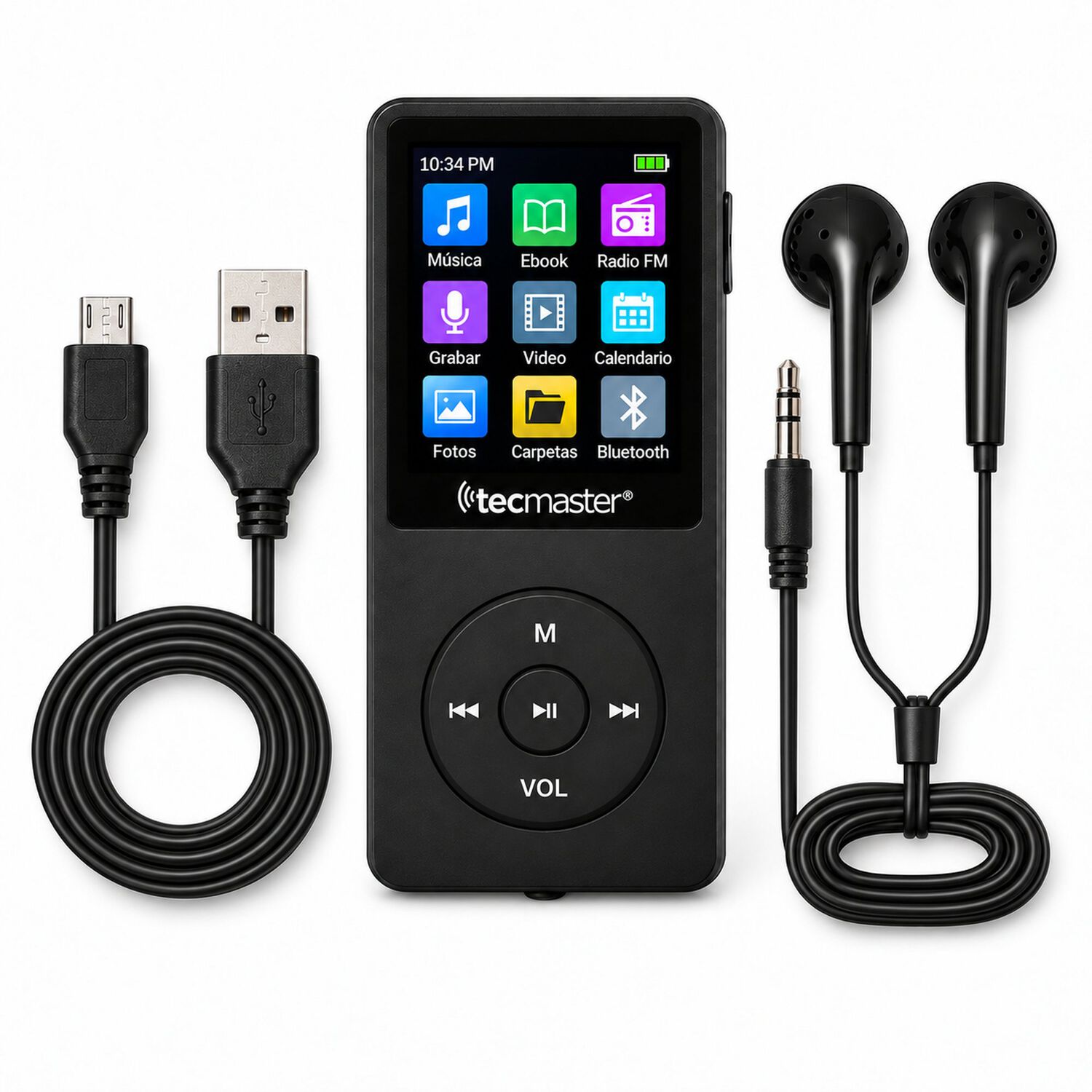 Reproductor Mp3 Tecmaster Tm-300523 16gb Bluetooth Negro image number 5.0