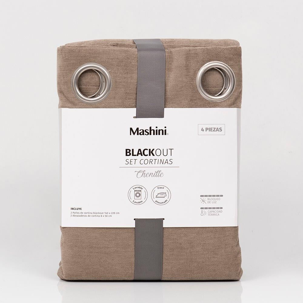 Set Cort. Blackout Arg 140x220 Cms Cafe image number 2.0