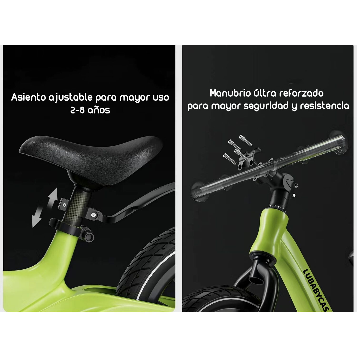 Bicicleta De Equilibrio Aprendizaje 2-8a&ntilde;os Lubabycas Rosada image number 3.0
