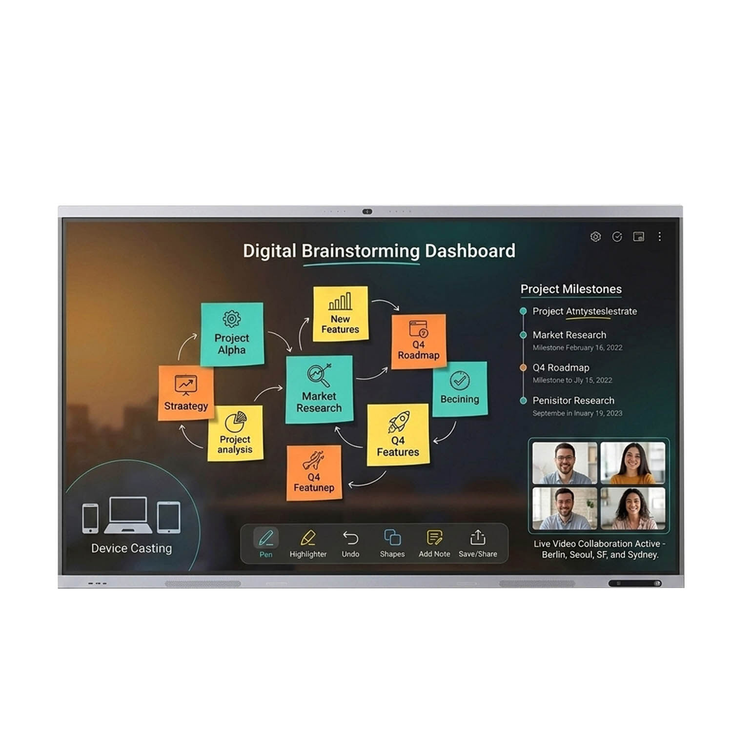 Pantalla Interactiva T&aacute;ctil Aiwa 86'' Uhd 4k Android Aw-ik86 image number 0.0