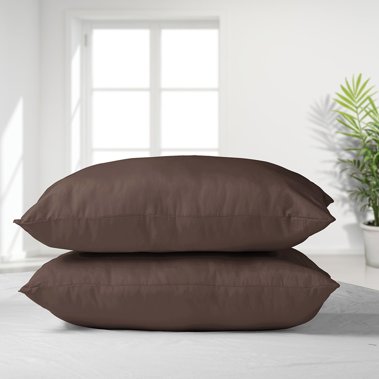 Set 2 Almohadas Eco Chocolate 50x70 image number 0.0