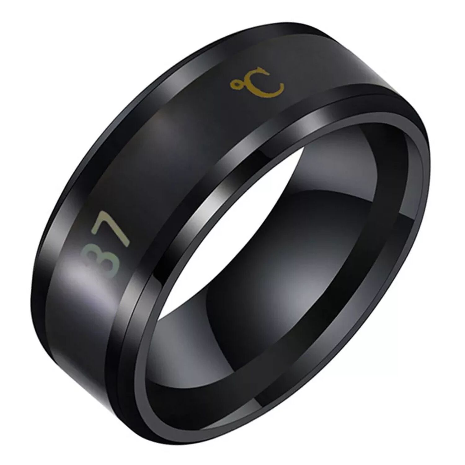 Anillo Titanio Indicador De Temperatura Corporal Termometro Personal image number 3.0