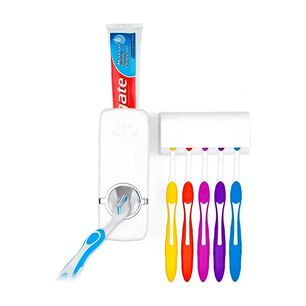 Dispensador Autom&aacute;tico De Pasta De Dientes Con Portacepillo