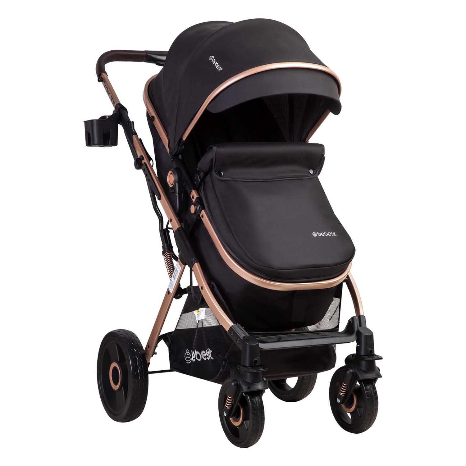 Coche Cuna Paseo Vox Gold Negro Bebesit image number 2.0
