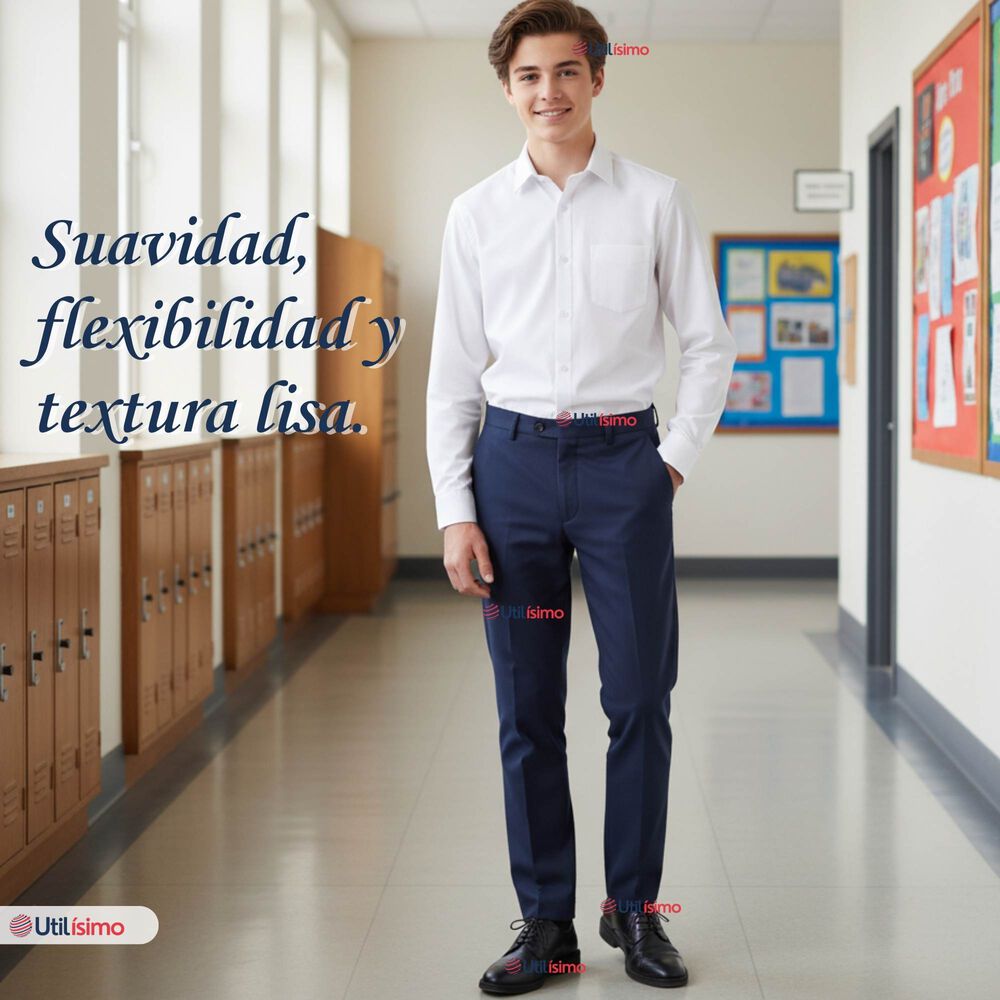 Camisa Escolar Blanca Manga Larga Colegio Para Ni&ntilde;os Y Juvenil image number 8.0