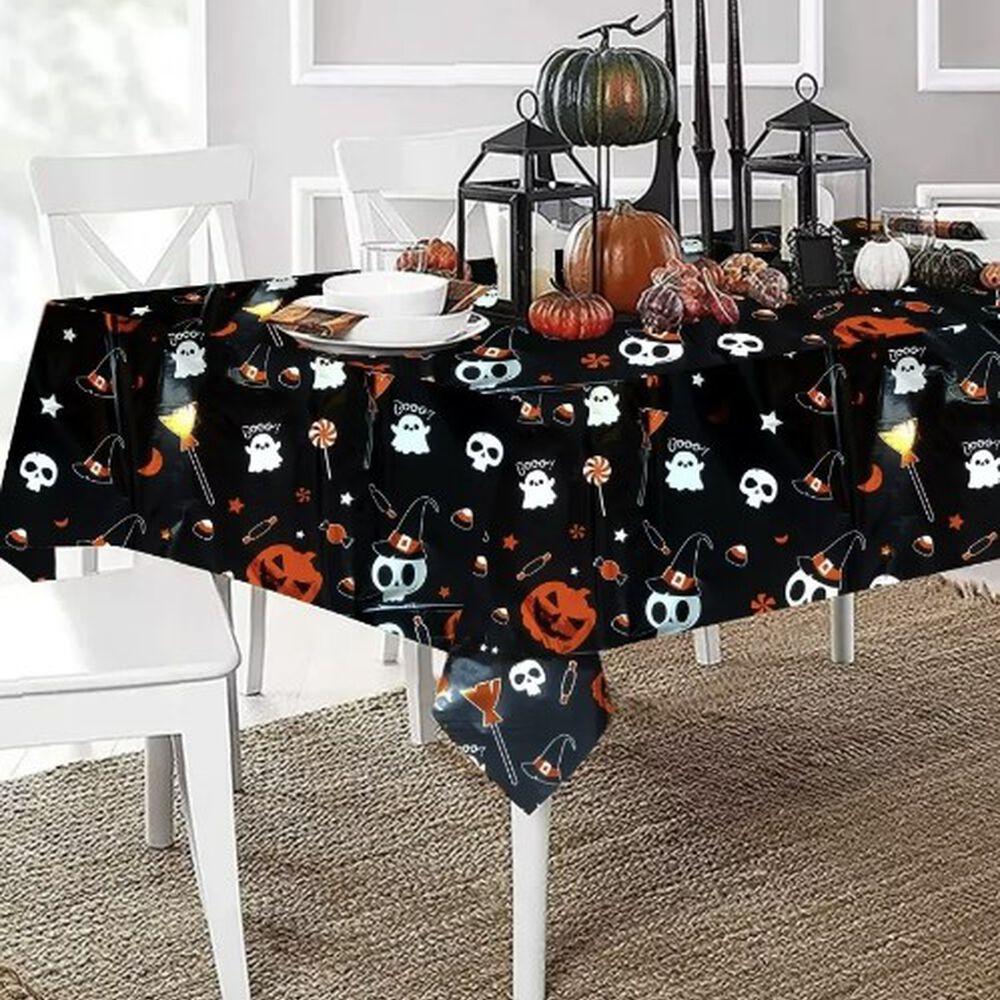 Mantel De Halloween Decoración Rectangular 140x180 Cm. Fantasmas image number 3.0