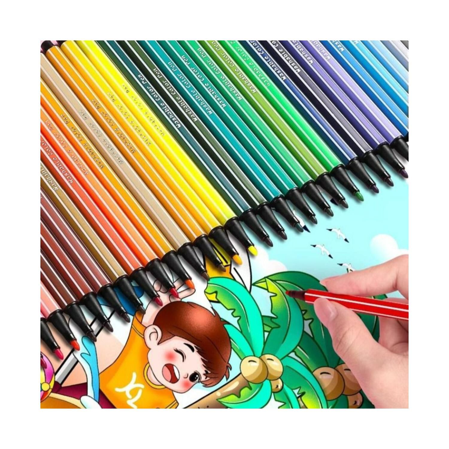 Pack 48 Lapices Boligrafos De Colores Azul Astronauta Kawaii image number 2.0