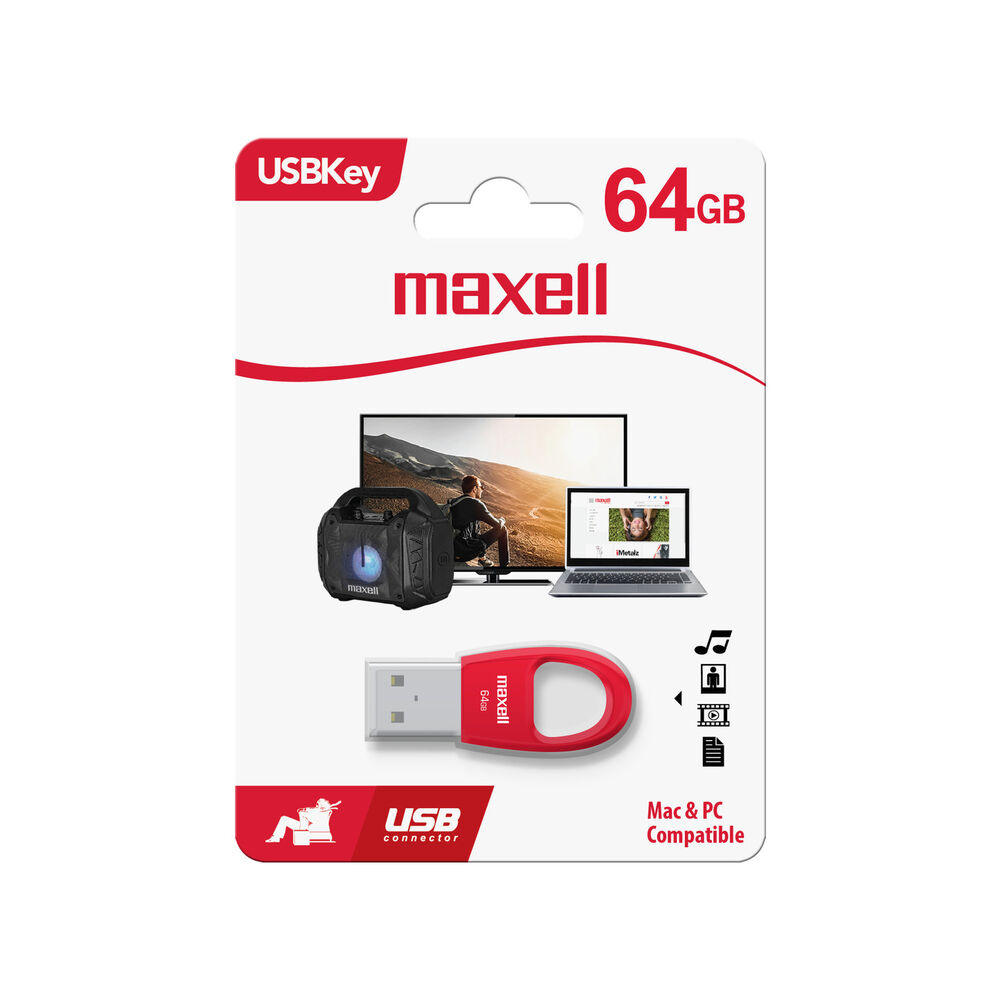 Pack 3 Pendrive Maxell Key 64gb Usb 2.0 Rojo image number 2.0