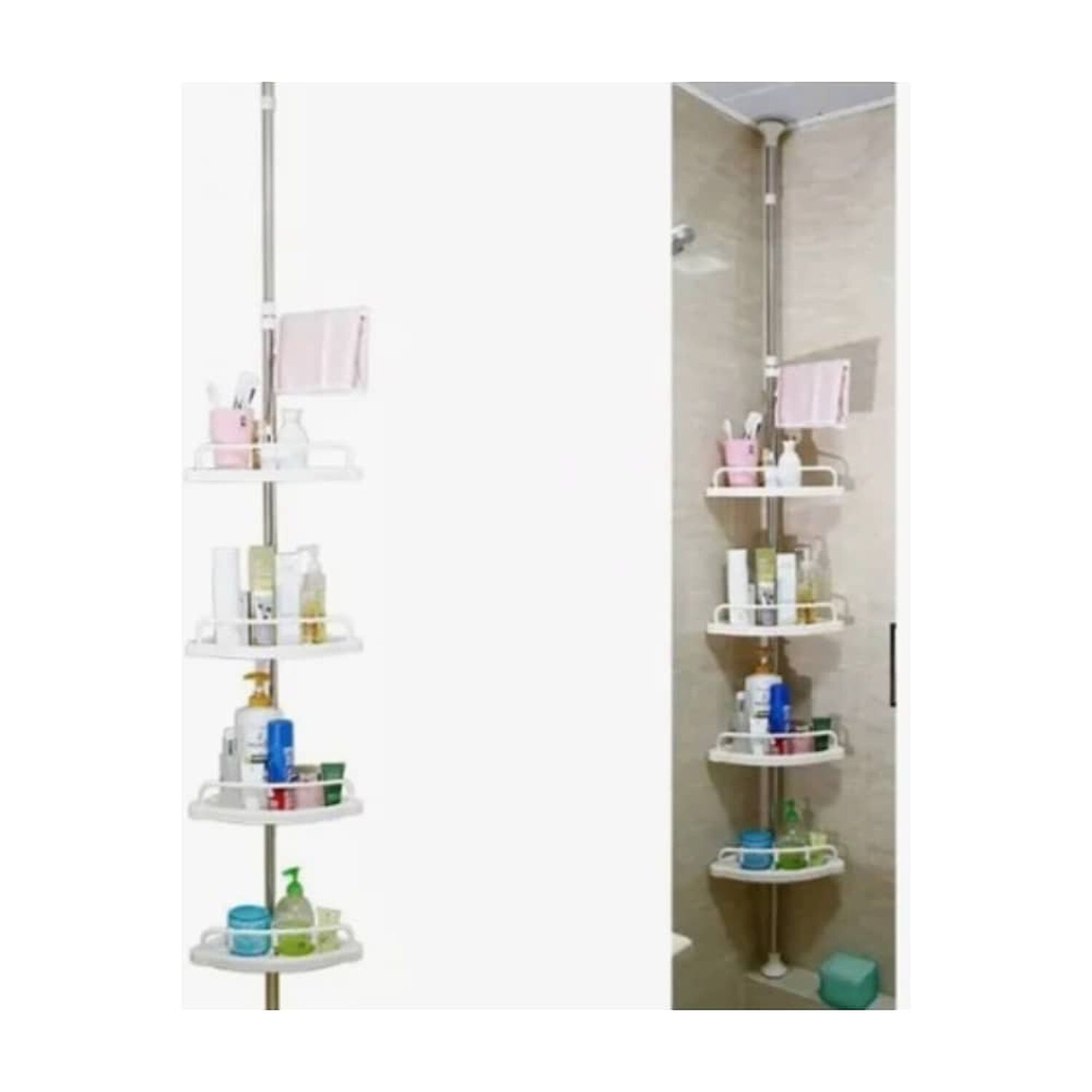 Organizador Esquinero Ducha Multiuso 4 Pisos Ajustable image number 0.0