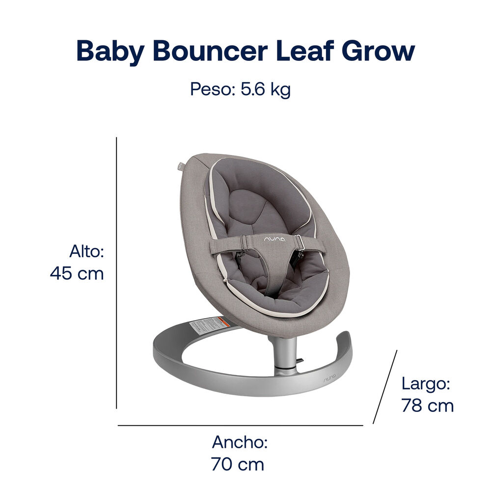Baby Bouncer Leaf Grow Quartz Nuna image number 6.0