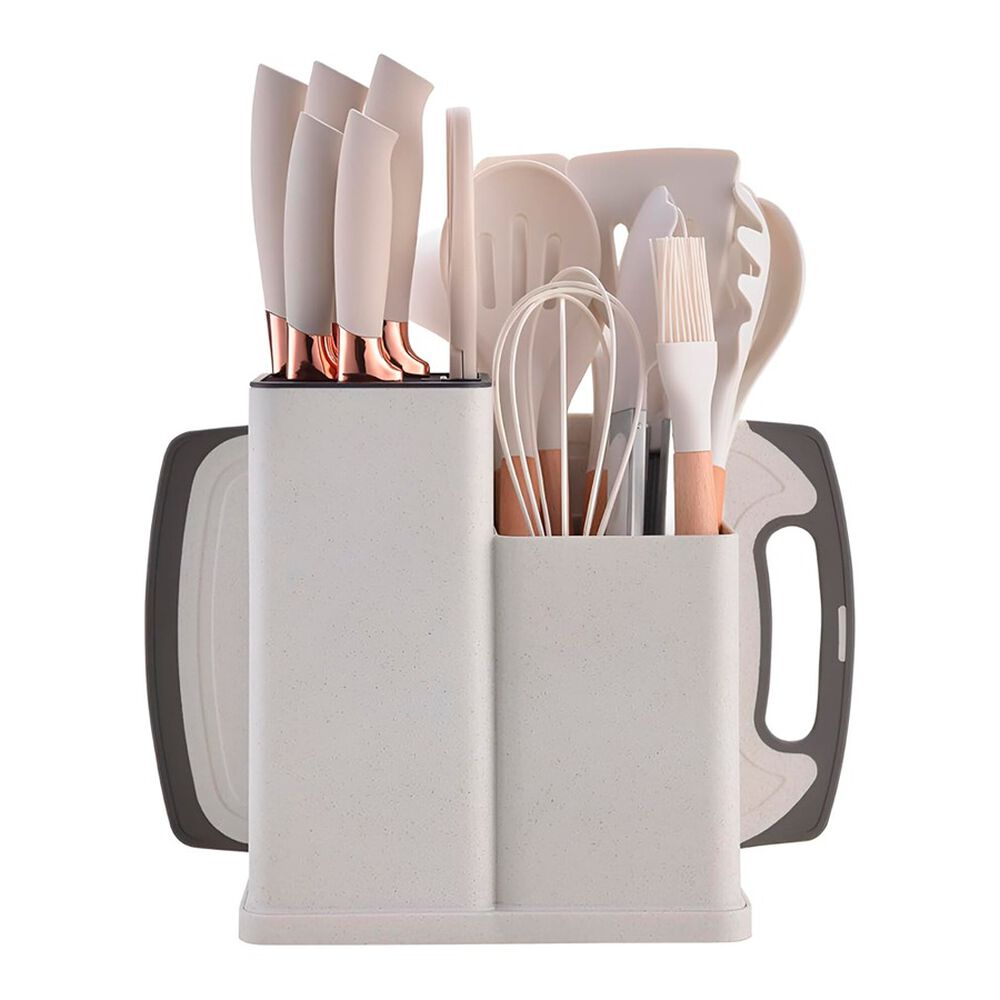 Set De 19 Utensilios De Cocina Mango De Madera image number 0.0