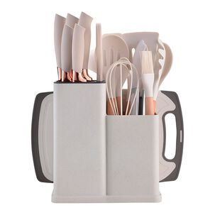 Set De 19 Utensilios De Cocina Mango De Madera