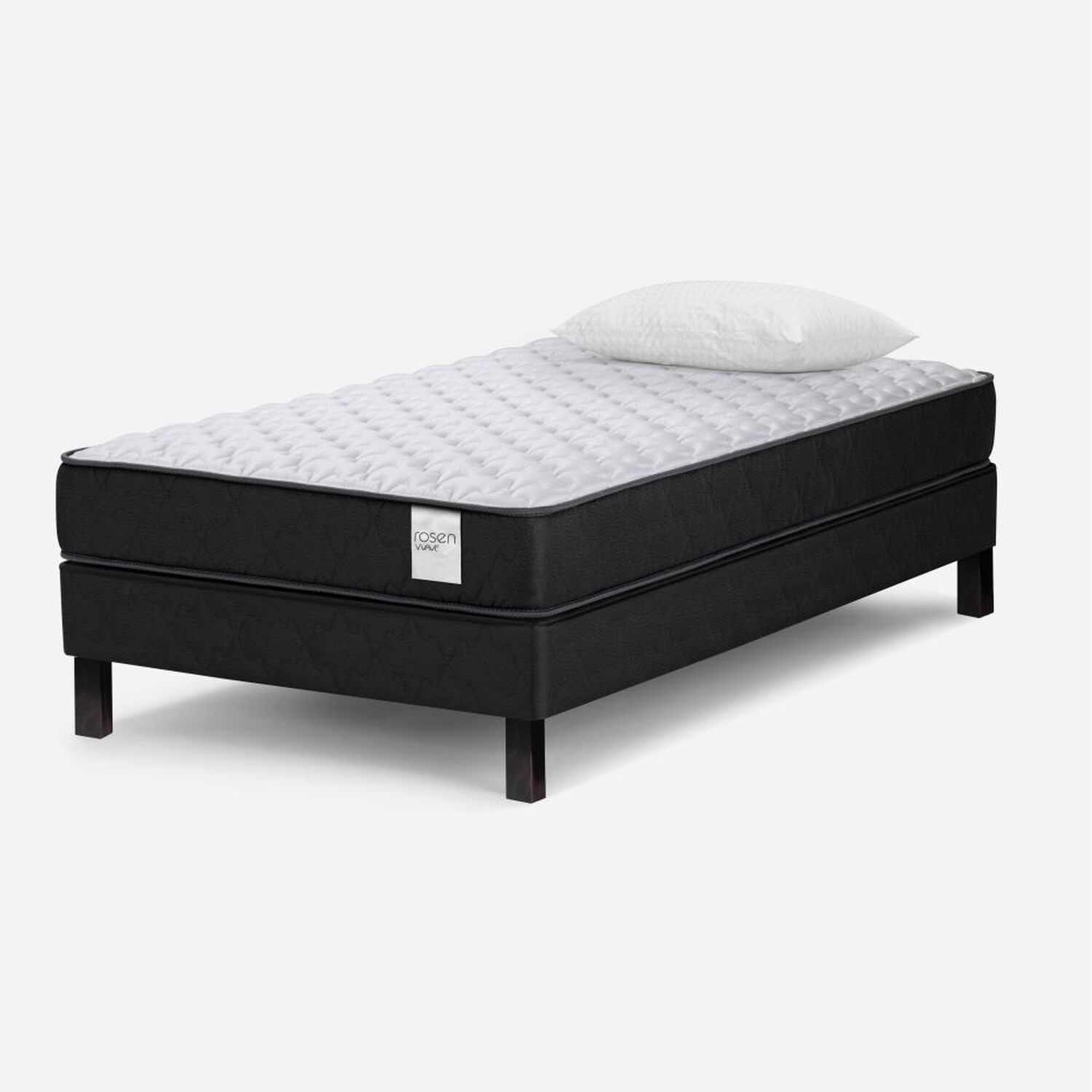 Cama Europea Rosen Wave / 1 Plaza / Base Normal + Almohada Light image number 1.0