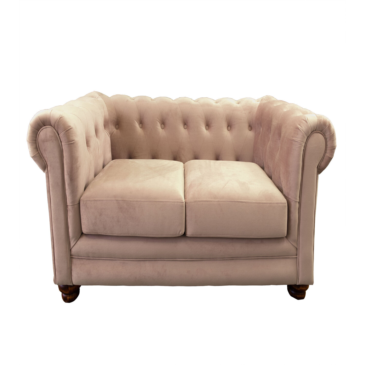 Sofa Florencia 2 Cuerpos Tela Velvet Beige image number 0.0