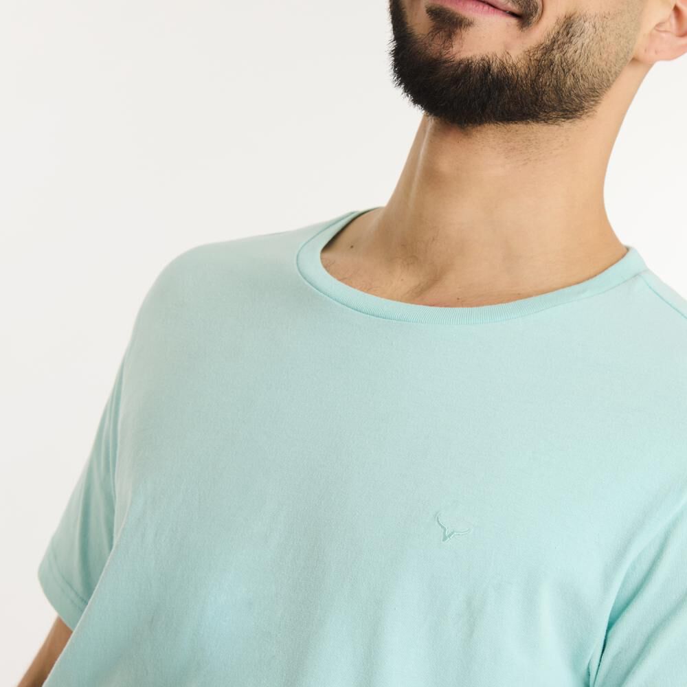 Polera B&aacute;sica Slim Manga Corta Cuello Redondo Hombre Az Black image number 4.0