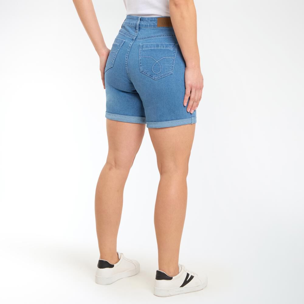 Bermuda B&aacute;sico Tiro Medio Regular Mujer Geeps image number 3.0