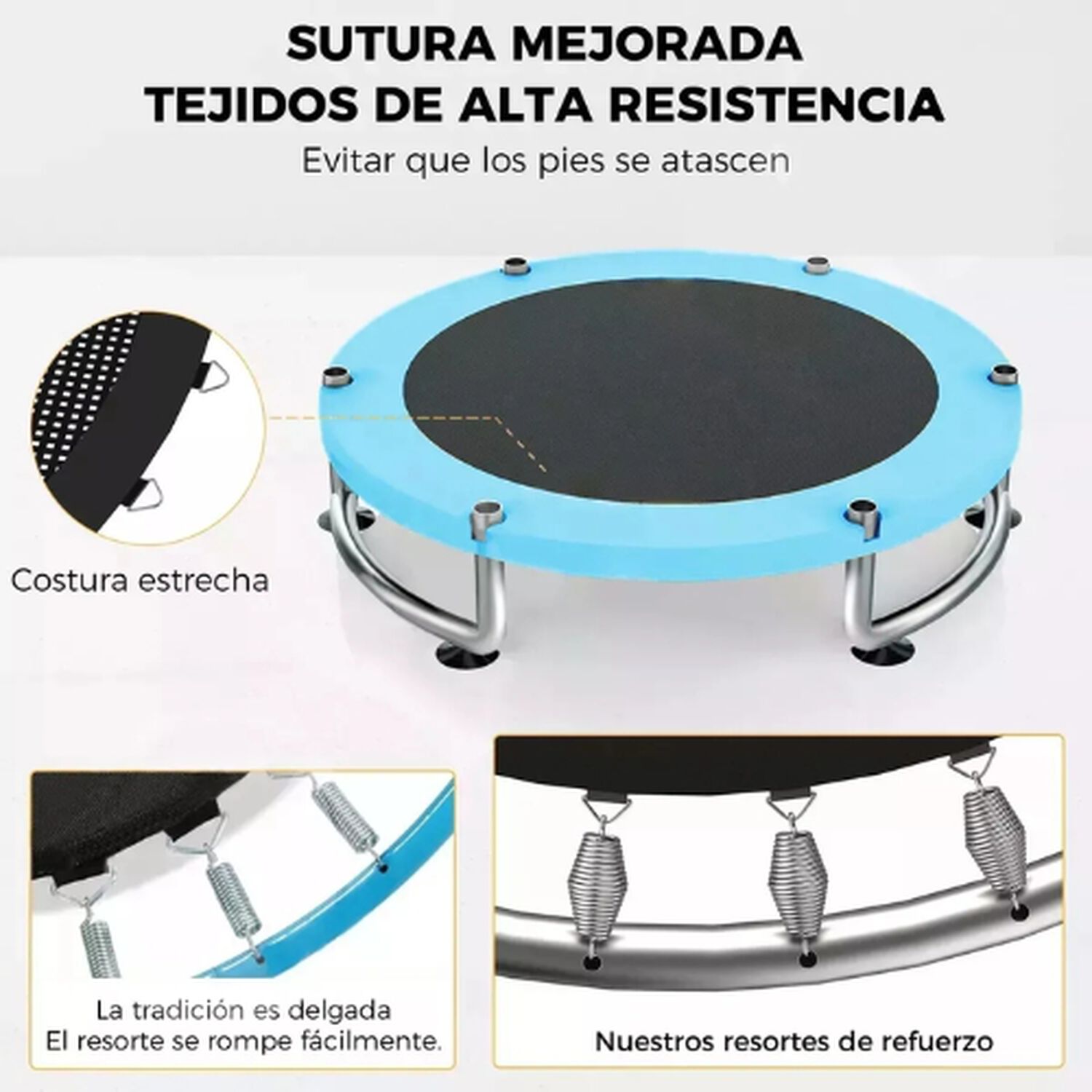 Trampol&iacute;n Para Ni&ntilde;os Y Adultos Con Red De Seguridad Gimnasia image number 2.0