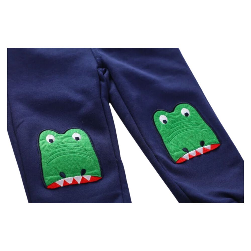 Pantal&oacute;n Buzo Ni&ntilde;o 100% Algod&oacute;n Jump Kids Azul Oscuro Cocodrrlo image number 3.0