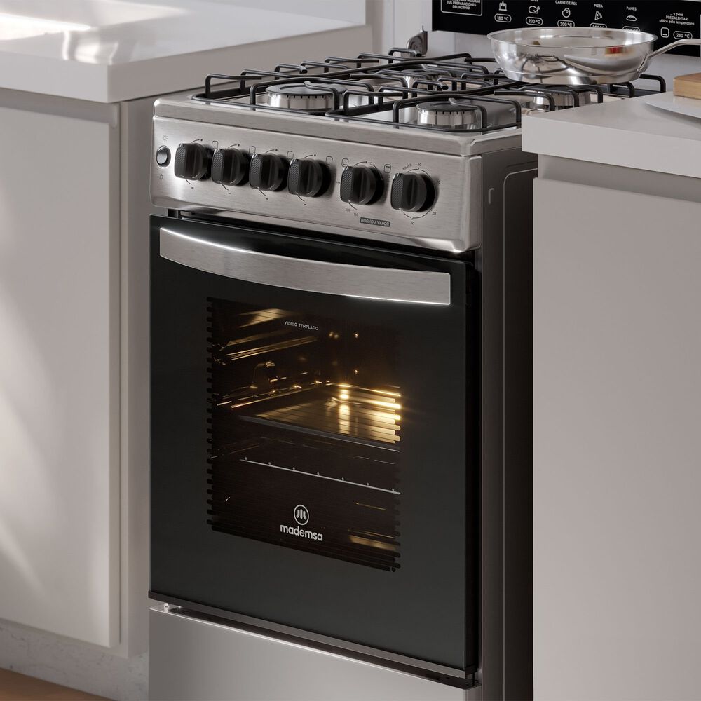 Cocina A Gas 4 Platos Horno Vapor Y Grill Fm4fsc Inox image number 11.0