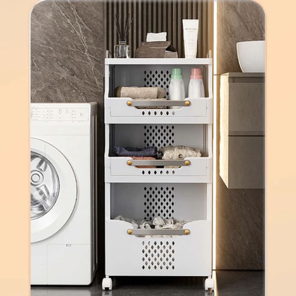 Cesta Organizador De Ropa Sucia Almacenamiento 4 Niveles image number 3.0