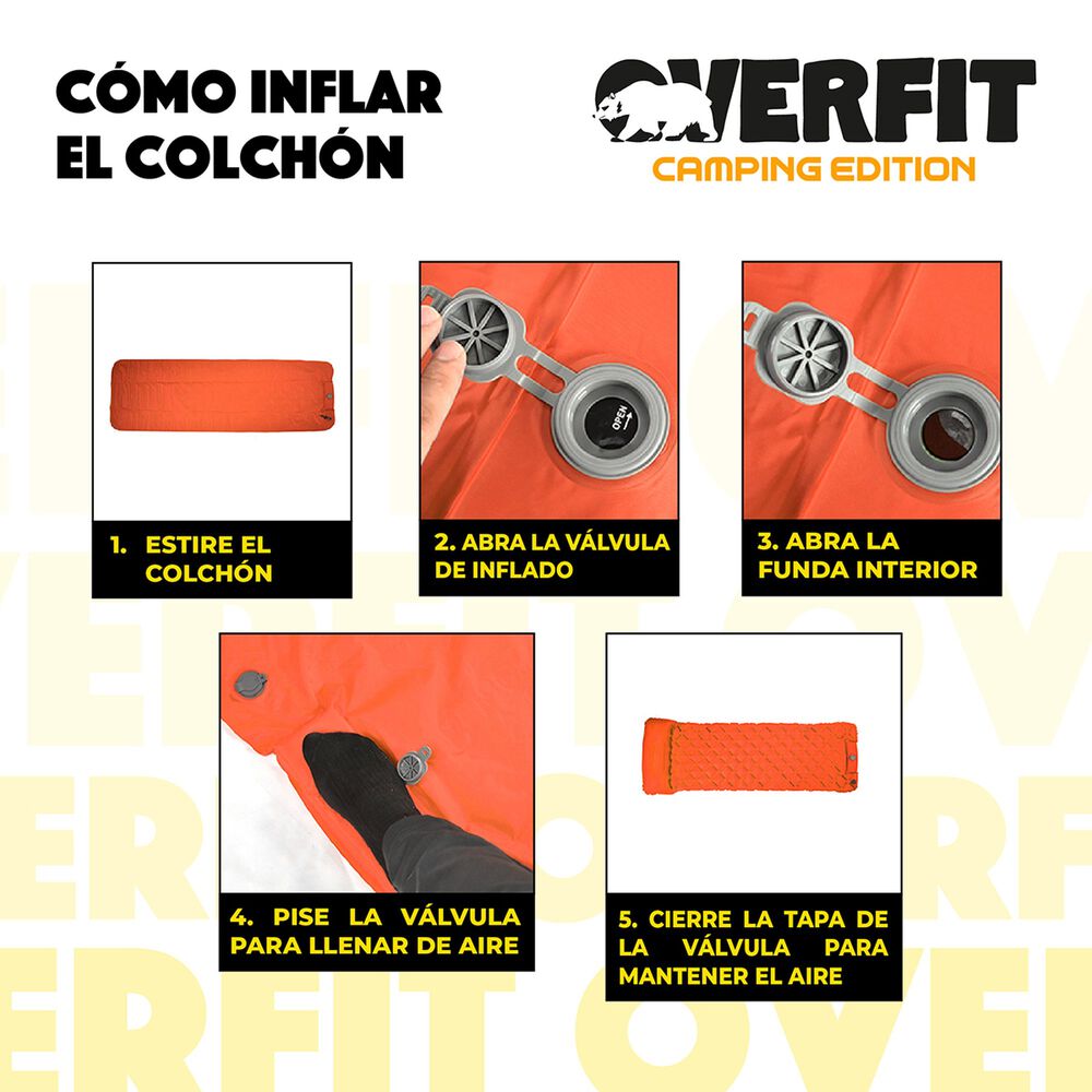 Colchoneta Inflable Individual Camping Overfit Light 10cm image number 4.0
