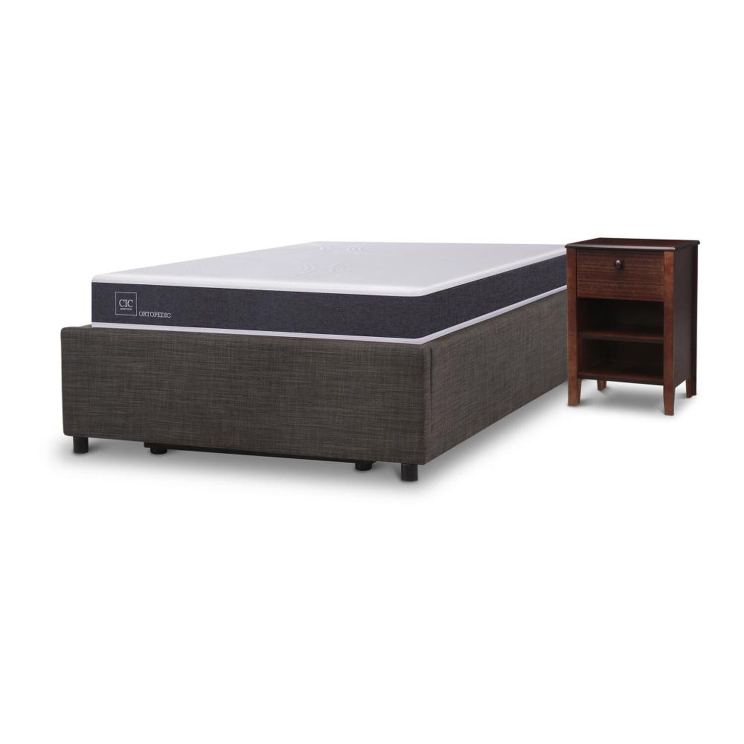 Cama Ba&uacute;l Cic New Ortopedic / 1.5 Plazas / Base Normal + Velador image number 4.0