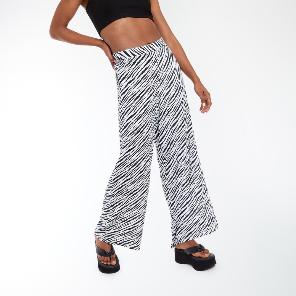 Pantal&oacute;n B&aacute;sico Tiro Medio Palazzo Mujer Rolly Go image number 2.0